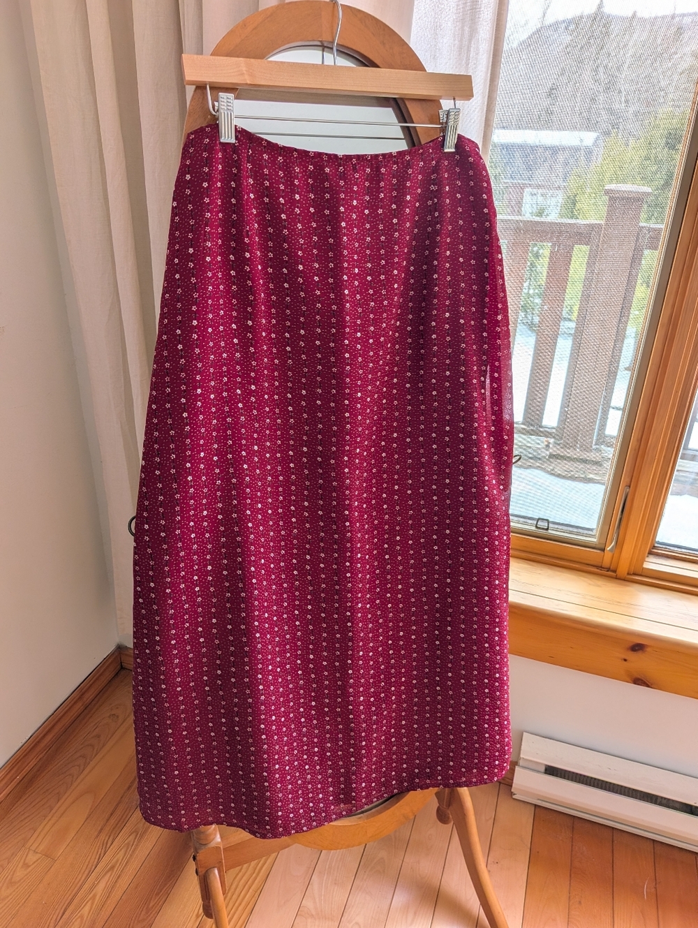 🌹Vintage - Red Flower Skirt